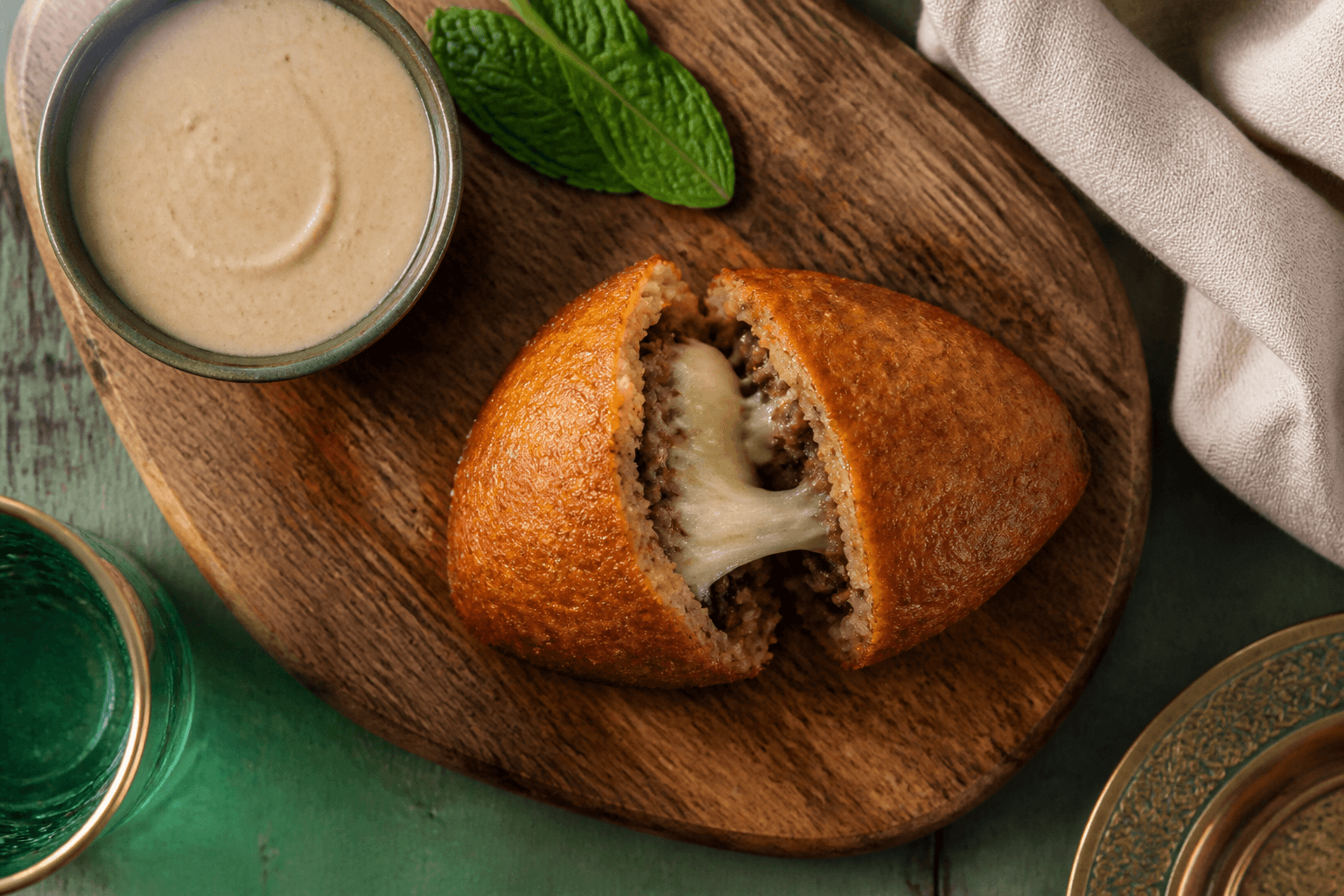 Kibe recheado com queijo