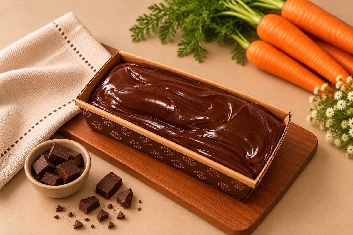 Bolo de cenoura com chocolate