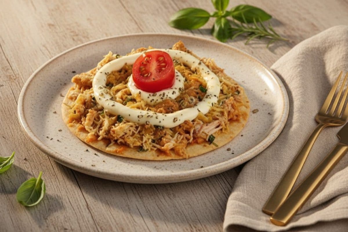 Pizza frango com requeijão