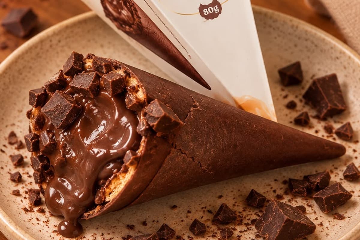 Cone trufado de brigadeiro