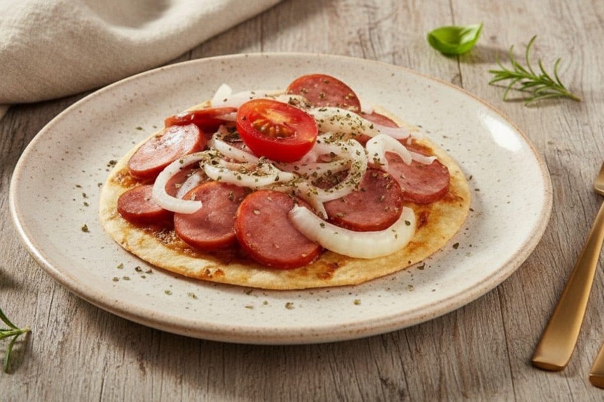 Pizza calabresa acebolada